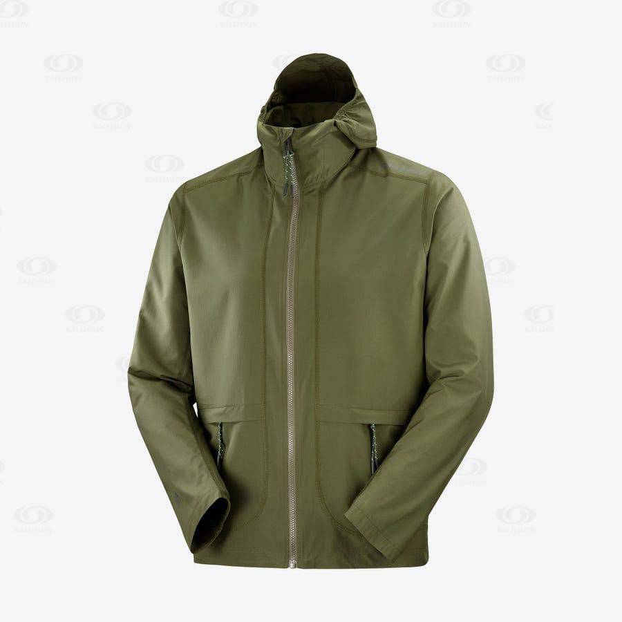 Chaqueta Softshell Salomon Chaquetas OUTLIFE PACKABLE SHELL U Mujer Verde Oliva | MX-M1272