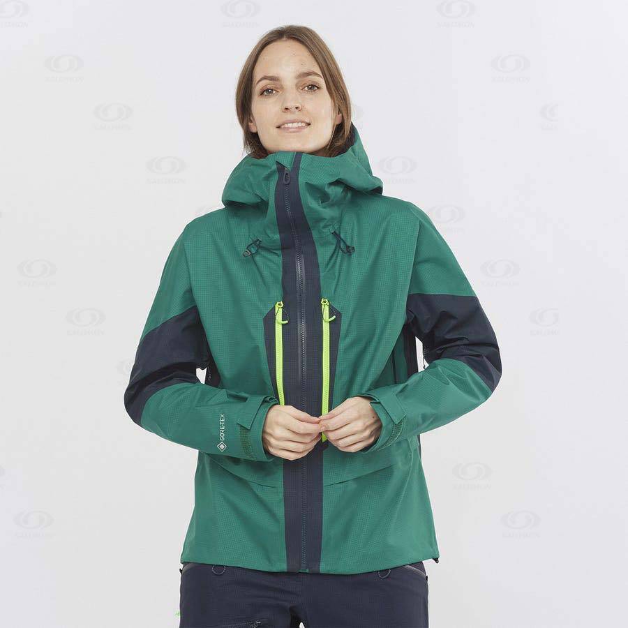 Chaqueta Softshell Salomon Chaquetas OUTPEAK GORE-TEX 3L Mujer Verdes | MX-O1735