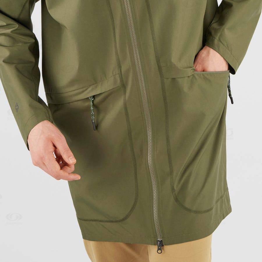 Chaqueta Softshell Salomon Chaquetas OUTLIFE LONG PACKABLE Hombre Verdes | MX-O2237