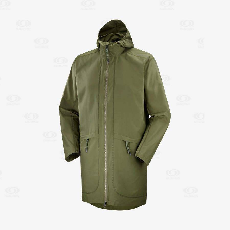 Chaqueta Softshell Salomon Chaquetas OUTLIFE LONG PACKABLE Hombre Verdes | MX-O2237