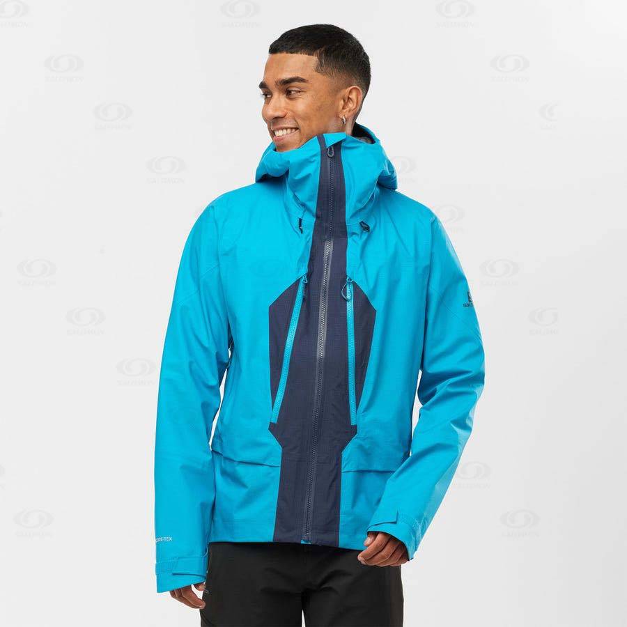 Chaqueta Softshell Salomon Chaquetas OUTPEAK GORE-TEX 3L Hombre Azules | MX-O2400