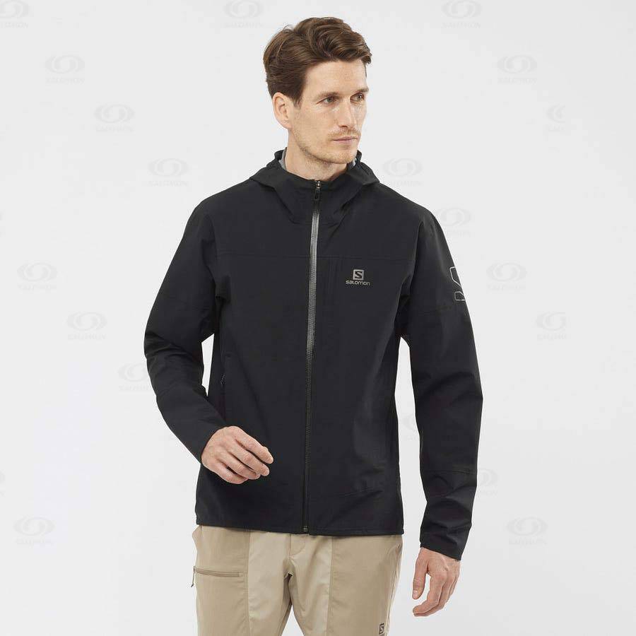 Chaqueta Softshell Salomon Chaquetas OUTRACK WATERPROOF 2.5L Hombre Negros | MX-O2435