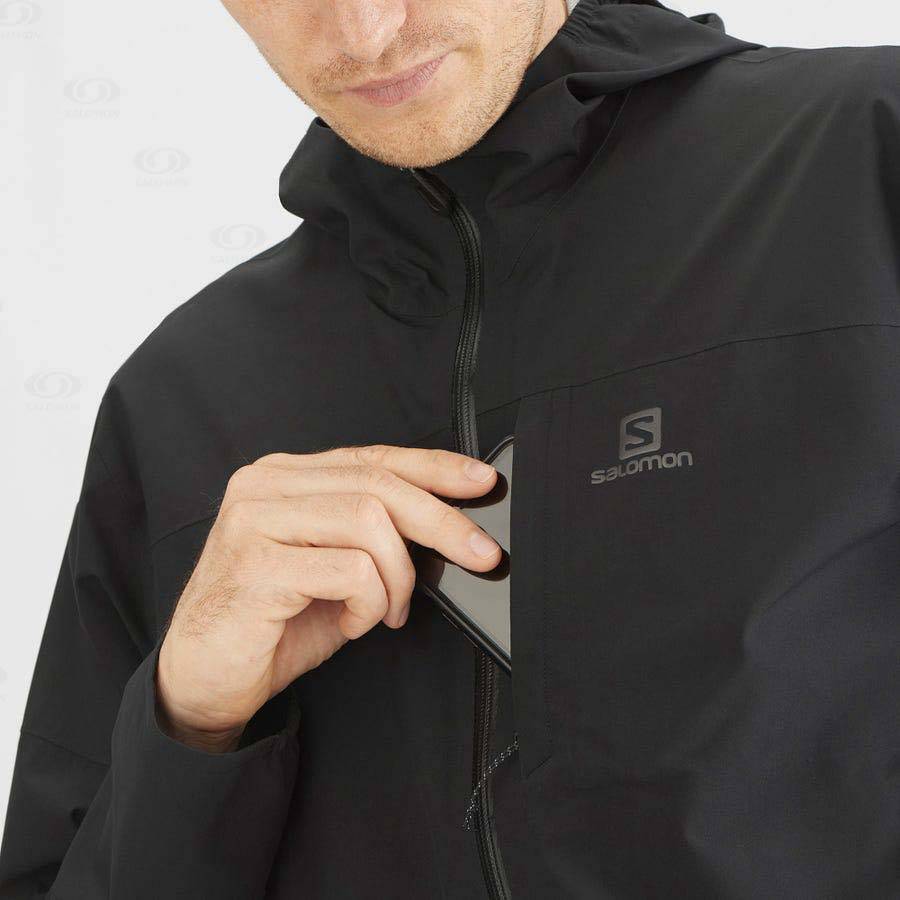 Chaqueta Softshell Salomon Chaquetas OUTRACK WATERPROOF 2.5L Hombre Negros | MX-O2435