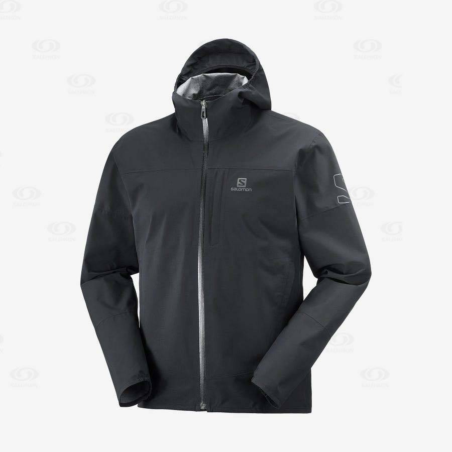 Chaqueta Softshell Salomon Chaquetas OUTRACK WATERPROOF 2.5L Hombre Negros | MX-O2435