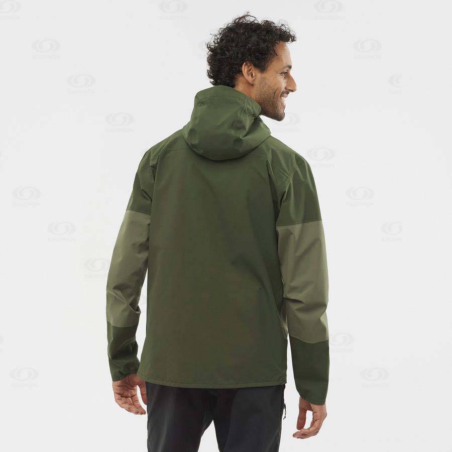 Chaqueta Softshell Salomon Chaquetas OUTRACK WATERPROOF 2.5L Hombre Verde Oliva | MX-S1401