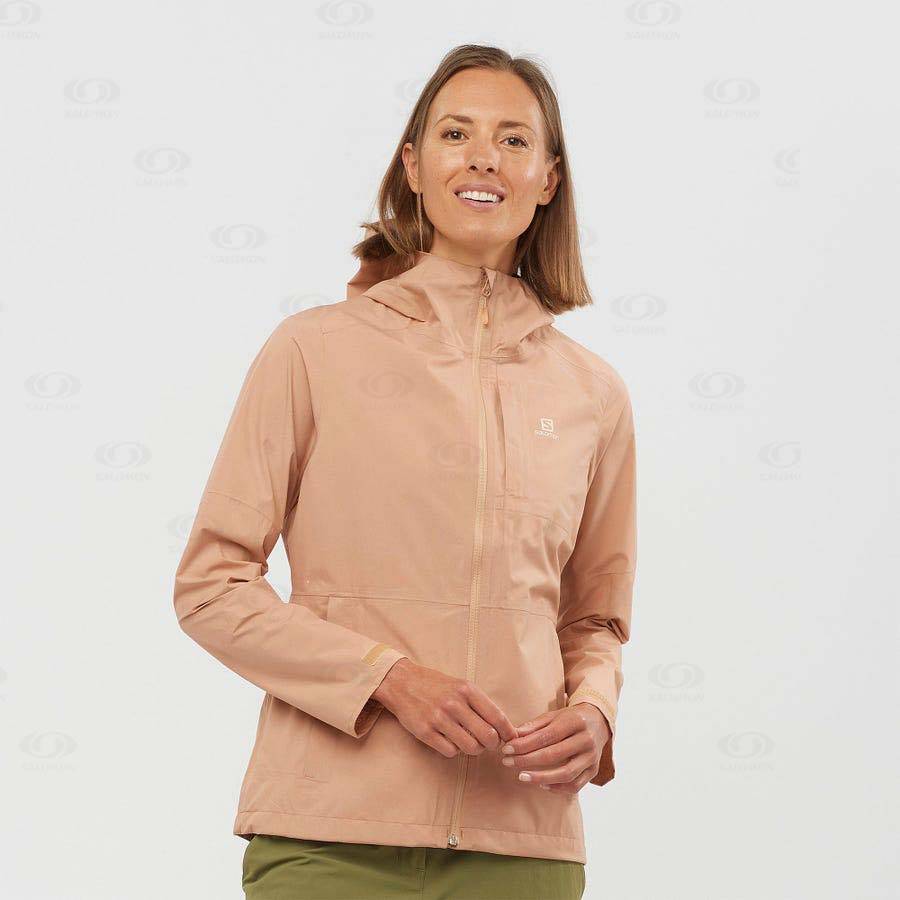 Chaqueta Softshell Salomon Chaquetas OUTRACK WATERPROOF 2.5L Mujer Rosas | MX-W2880