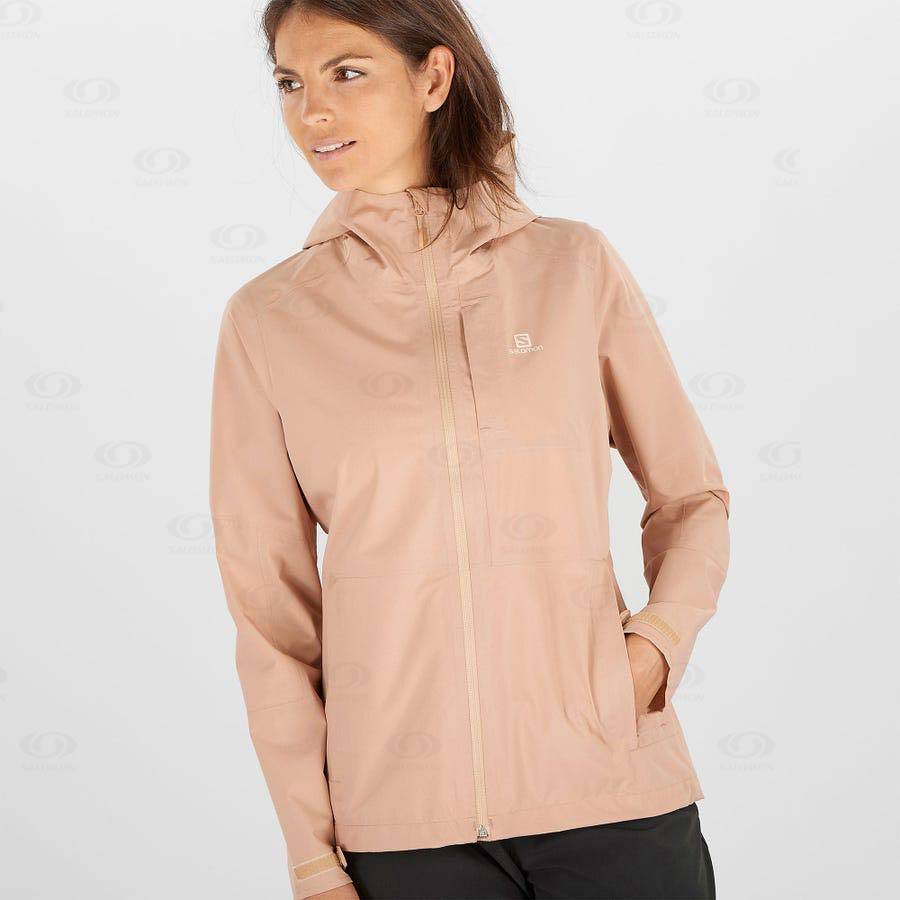 Chaqueta Softshell Salomon Chaquetas OUTRACK WATERPROOF 2.5L Mujer Rosas | MX-W2880