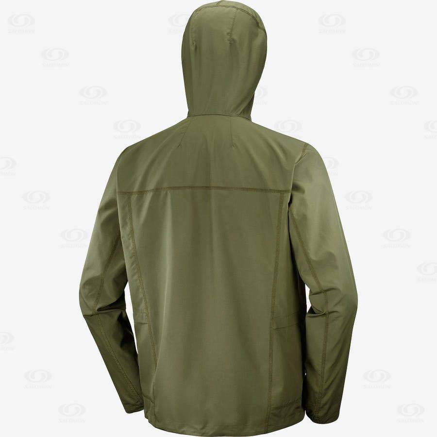 Chaqueta Softshell Salomon Chaquetas OUTLIFE PACKABLE SHELL U Hombre Verde Oliva | MX-W2890