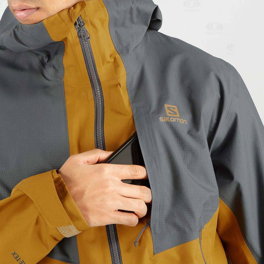 Chaqueta Softshell Salomon Chaquetas OUTLINE GORE-TEX HYBRID Hombre Grises | MX-W3610