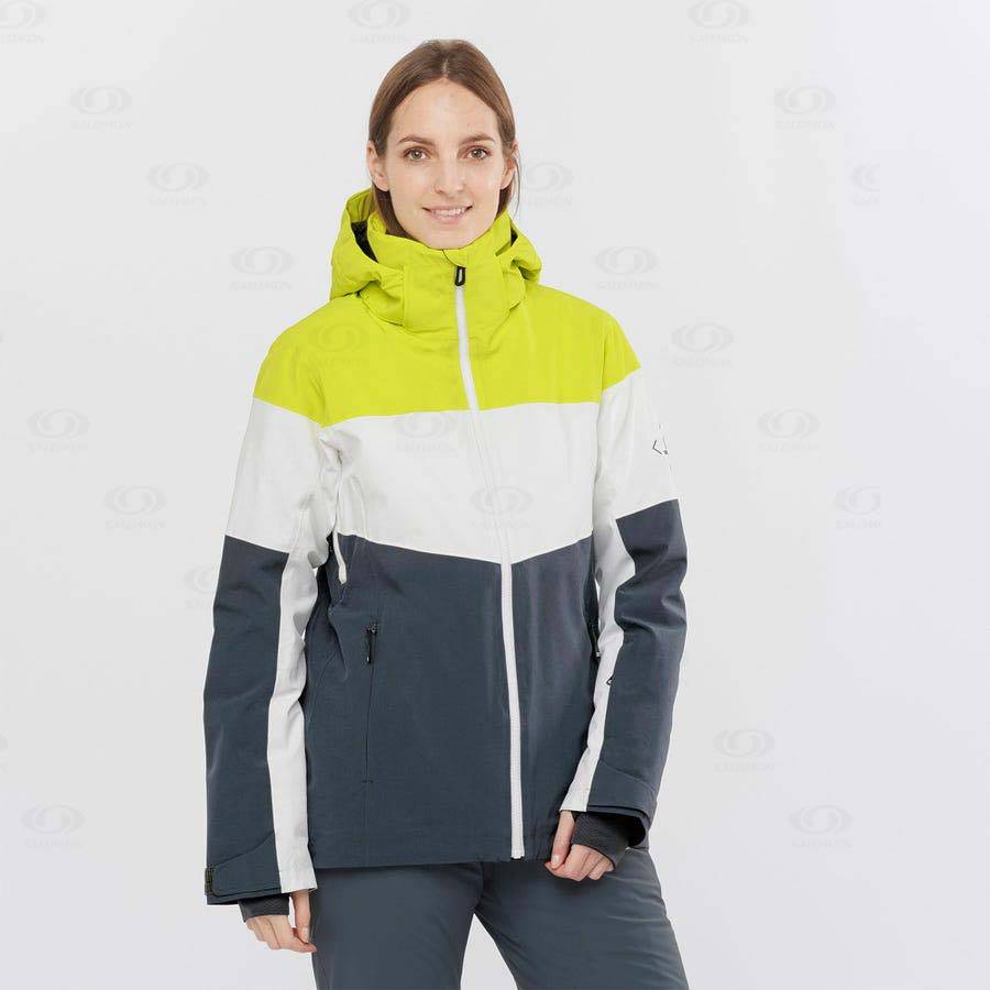 Chaqueta Softshell Salomon Chaquetas SLALOM Mujer Verdes | MX-W1410