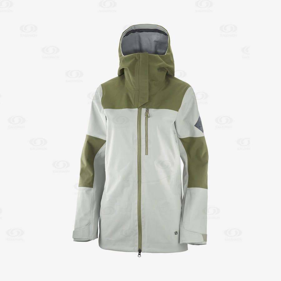 Chaqueta Softshell Salomon Chaquetas STANCE 3L Mujer Verde Oliva | MX-O1427