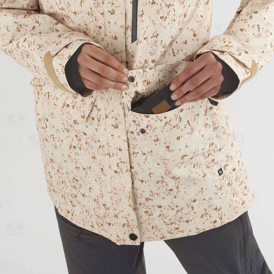 Chaqueta Softshell Salomon Chaquetas STANCE CARGO Mujer Beige | MX-wA1024