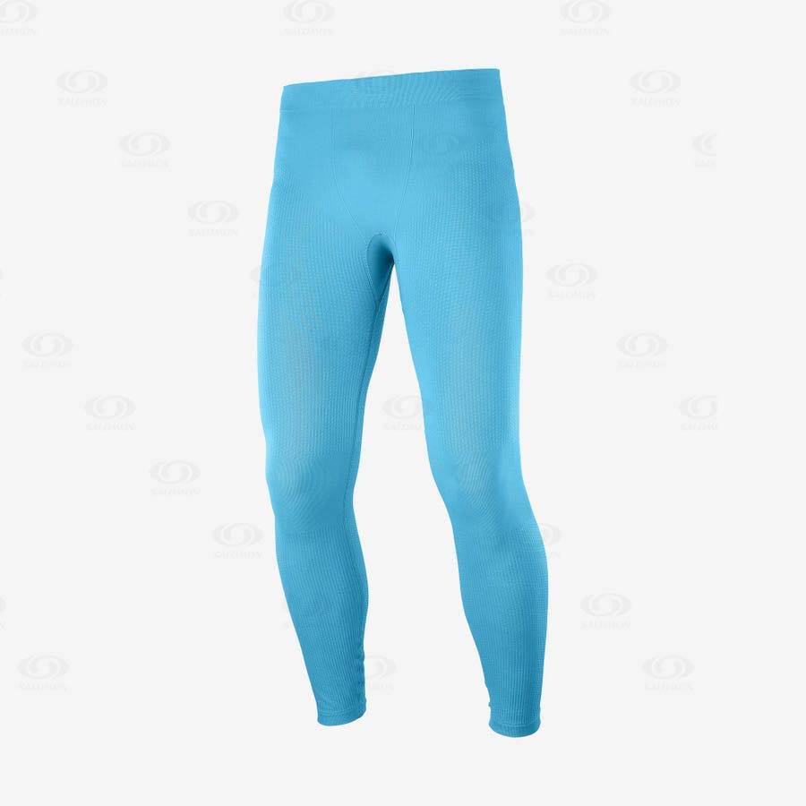 Mallas Para Correr Salomon ESSENTIAL SEAMLESS Hombre Azules | MX-L1382