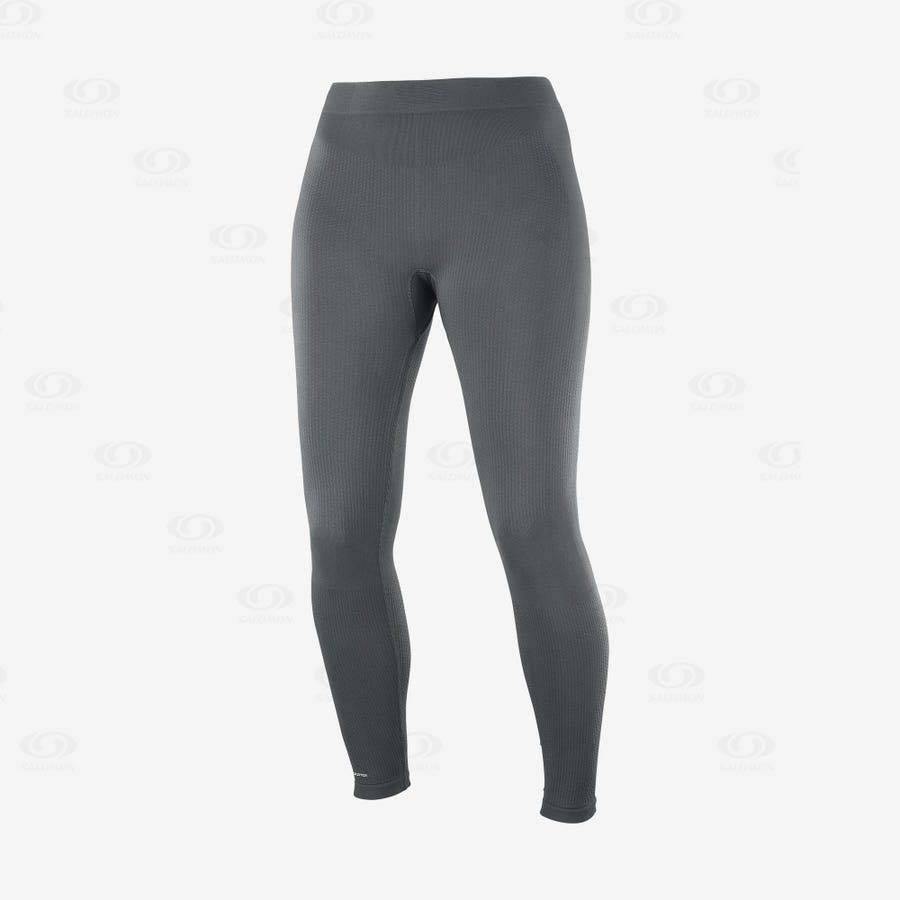 Mallas Para Correr Salomon ESSENTIAL SEAMLESS Mujer Negros | MX-O1796