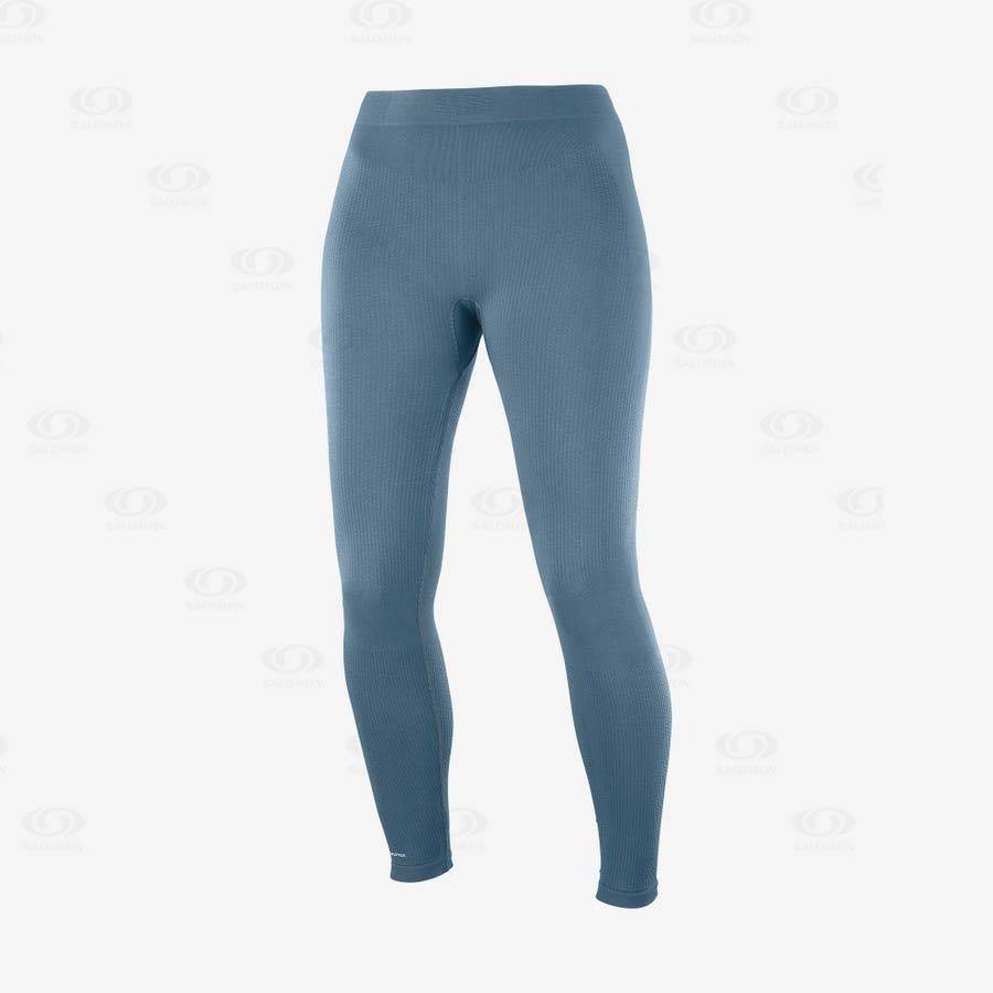 Mallas Para Correr Salomon ESSENTIAL SEAMLESS Mujer Azules | MX-W3090