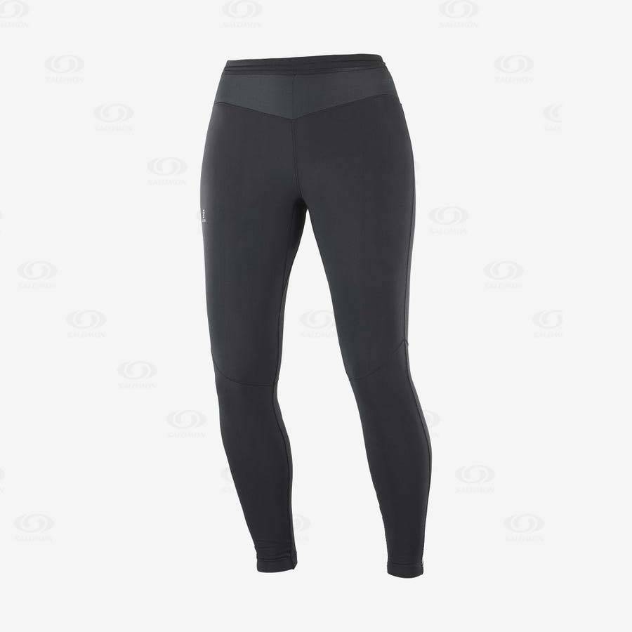 Mallas Para Correr Salomon XA WARM Mujer Negros | MX-W4210