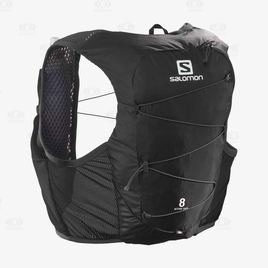 Mochila Hidratante Salomon ACTIVE SKIN 8 Hombre Negros | MX-M1874