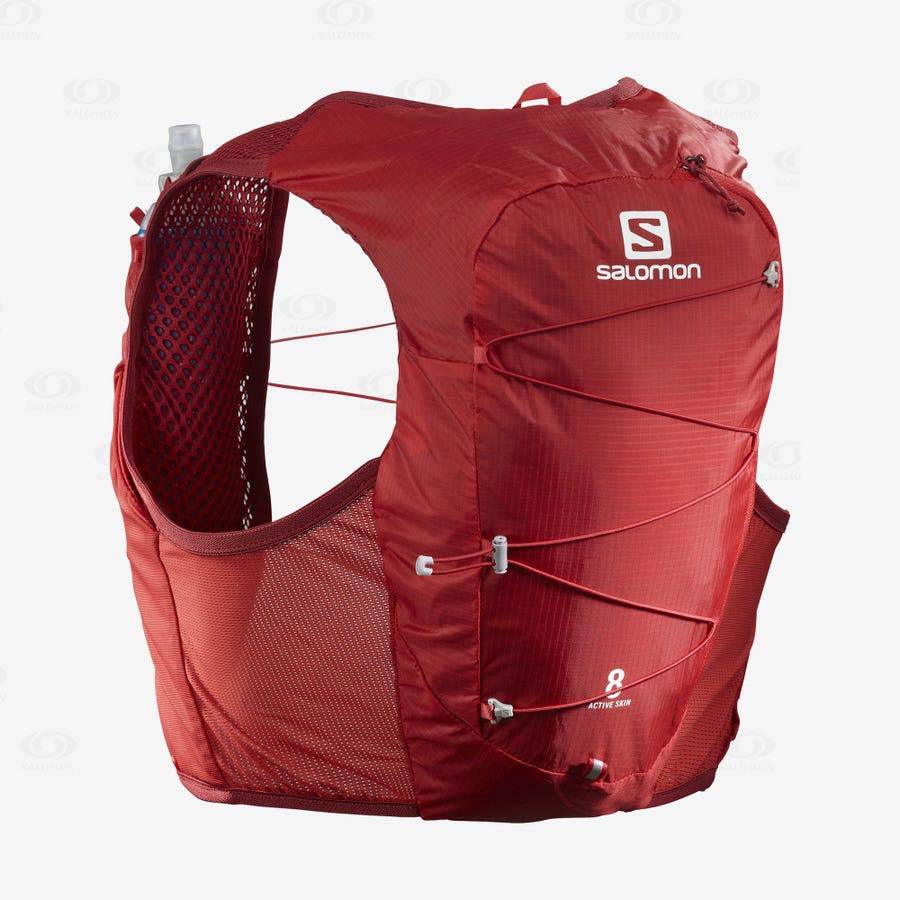 Mochila Hidratante Salomon ACTIVE SKIN 8 Mujer Rojos | MX-N1246