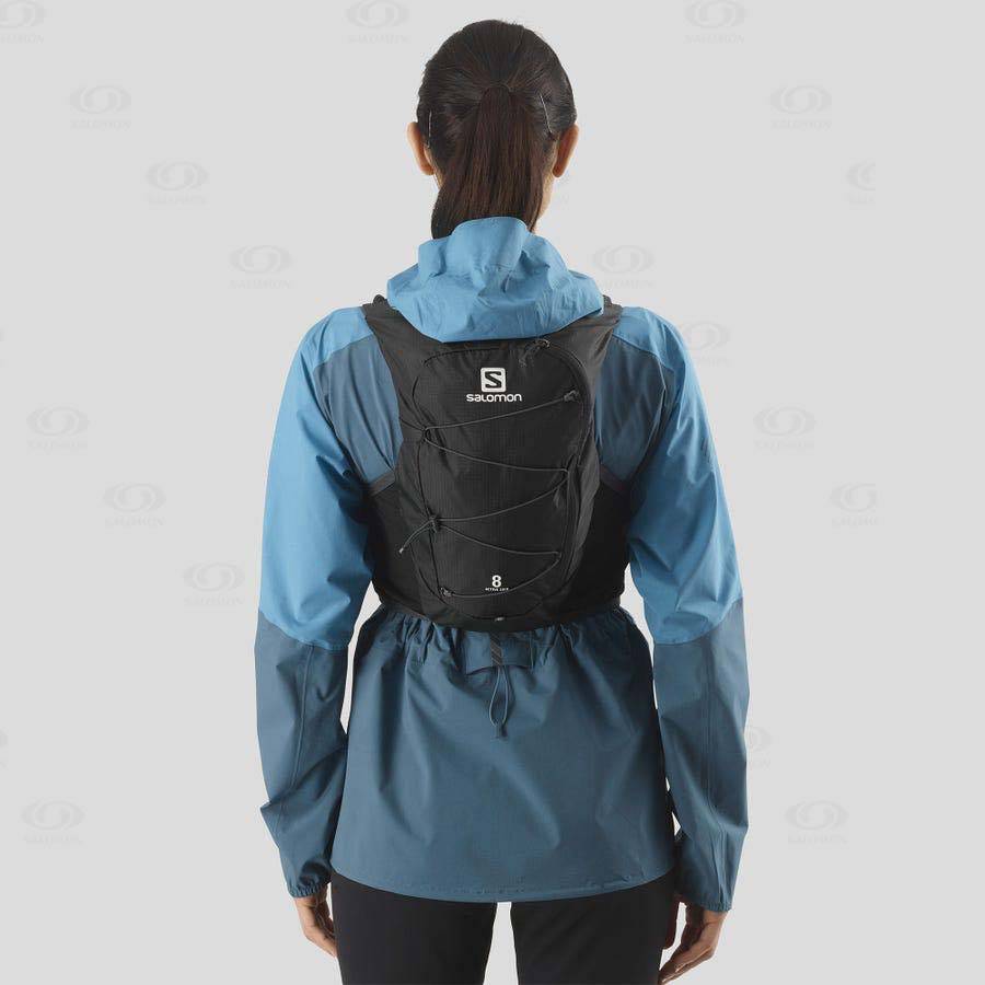 Mochila Hidratante Salomon ACTIVE SKIN 8 Mujer Negros | MX-O1292