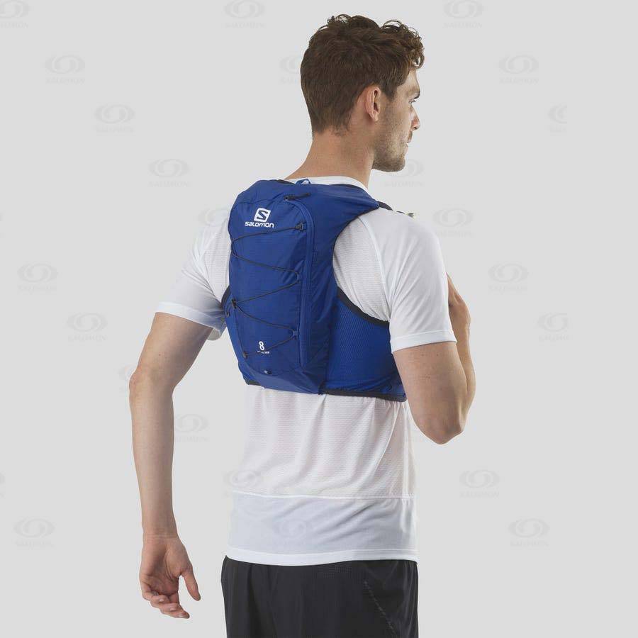 Mochila Hidratante Salomon ACTIVE SKIN 8 Hombre Azules | MX-O1460