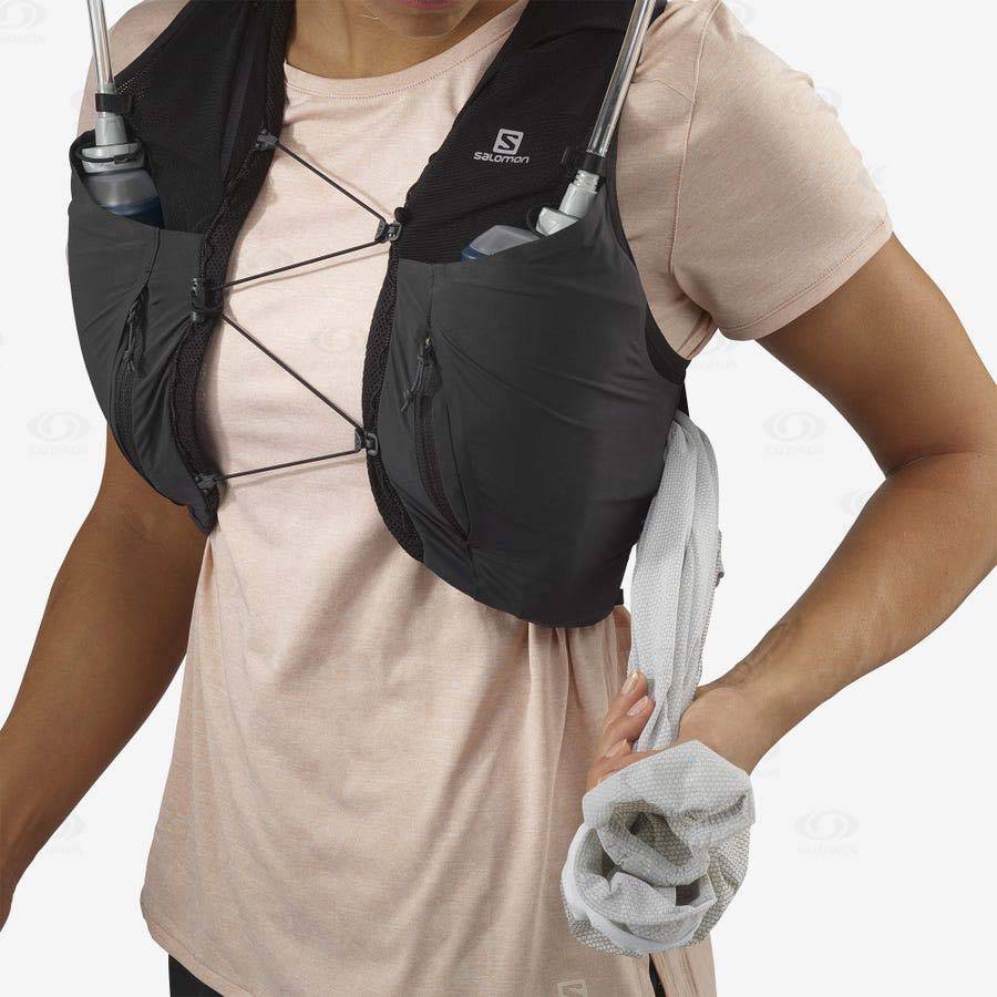 Mochila Hidratante Salomon SENSE PRO 10 Mujer Negros | MX-S2325