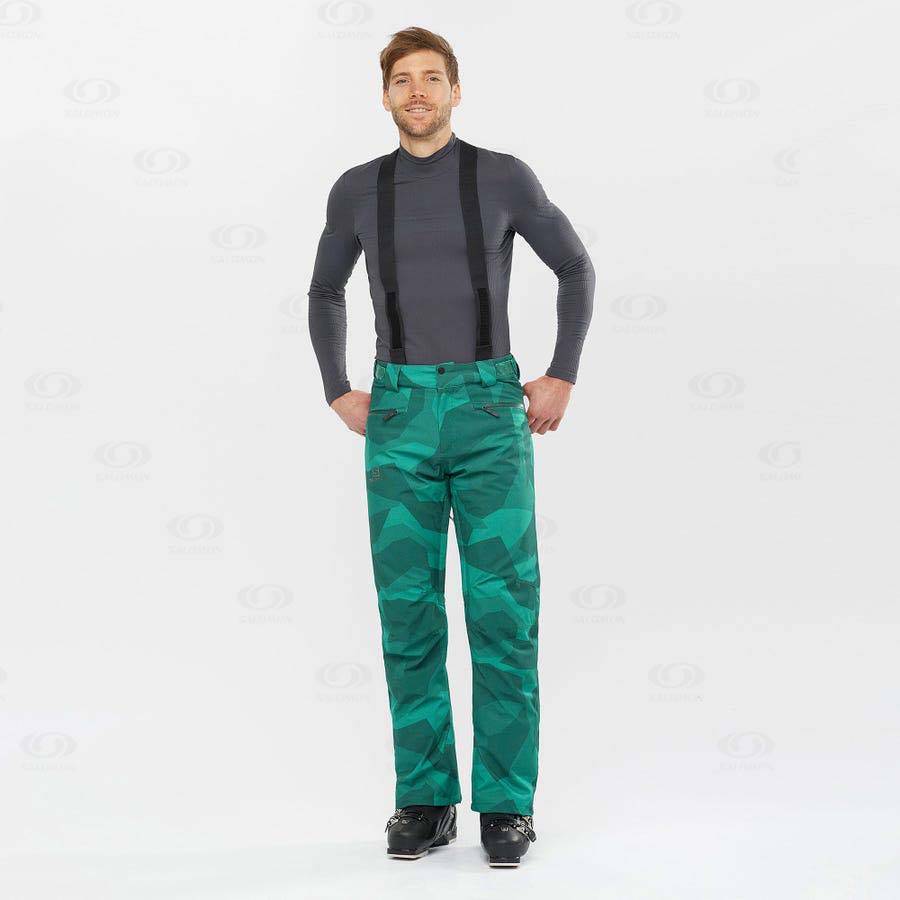 Pantalones De Esquí Salomon EDGE Hombre Verdes | MX-M1895