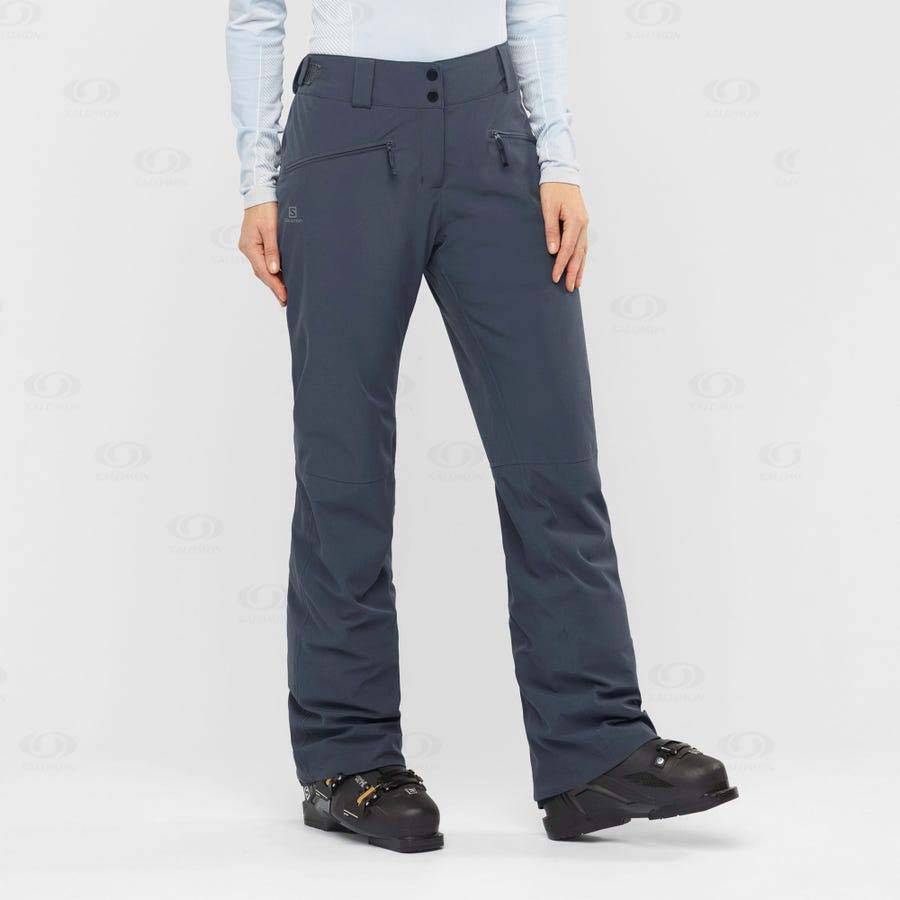 Pantalones De Esquí Salomon EDGE Mujer Azul Marino | MX-W3870