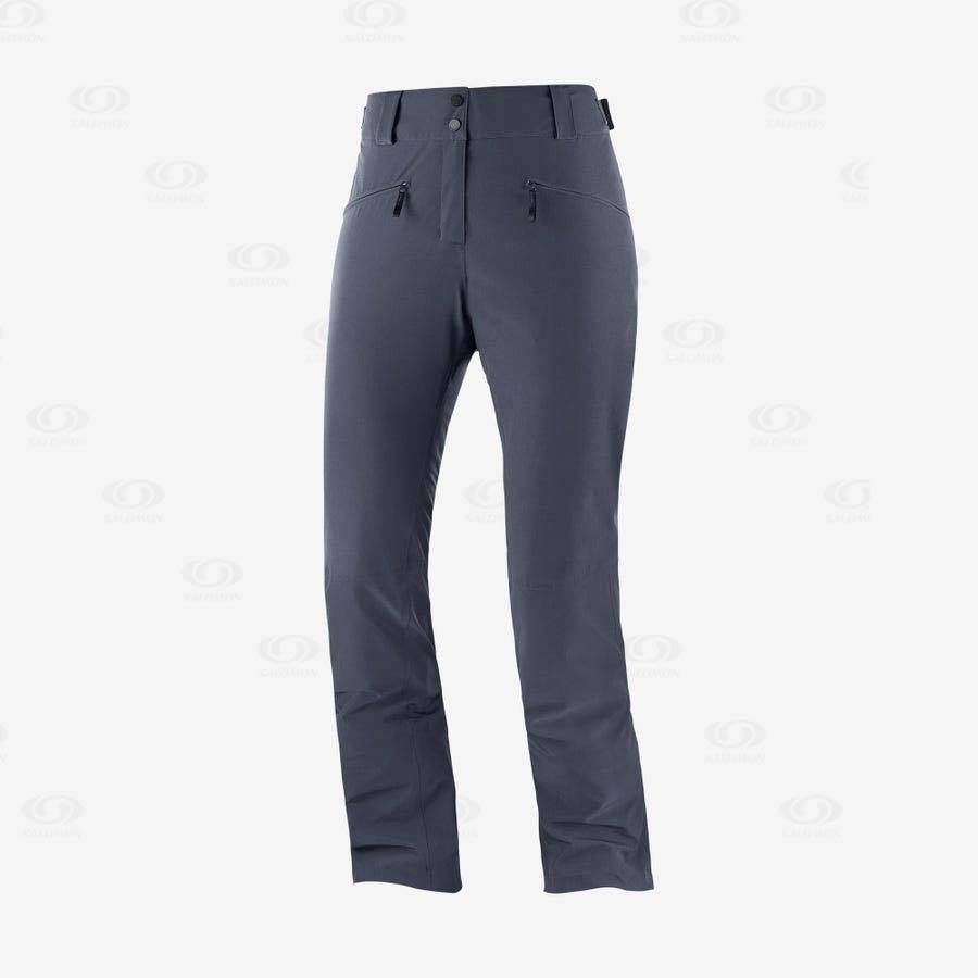 Pantalones De Esquí Salomon EDGE Mujer Azul Marino | MX-W3870