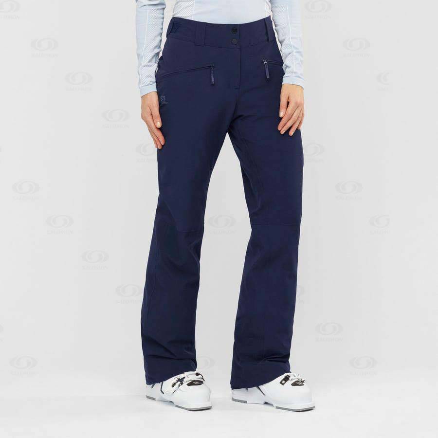 Pantalones De Esquí Salomon EDGE Mujer Azules | MX-W3910