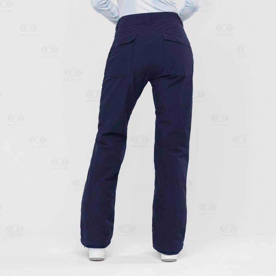 Pantalones De Esquí Salomon EDGE Mujer Azules | MX-W3910