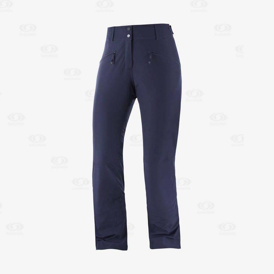 Pantalones De Esquí Salomon EDGE Mujer Azules | MX-W3910