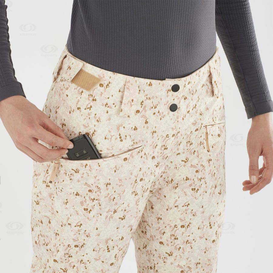 Pantalones De Esquí Salomon EDGE Mujer Beige | MX-S1394