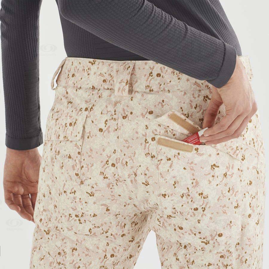 Pantalones De Esquí Salomon EDGE Mujer Beige | MX-S1394