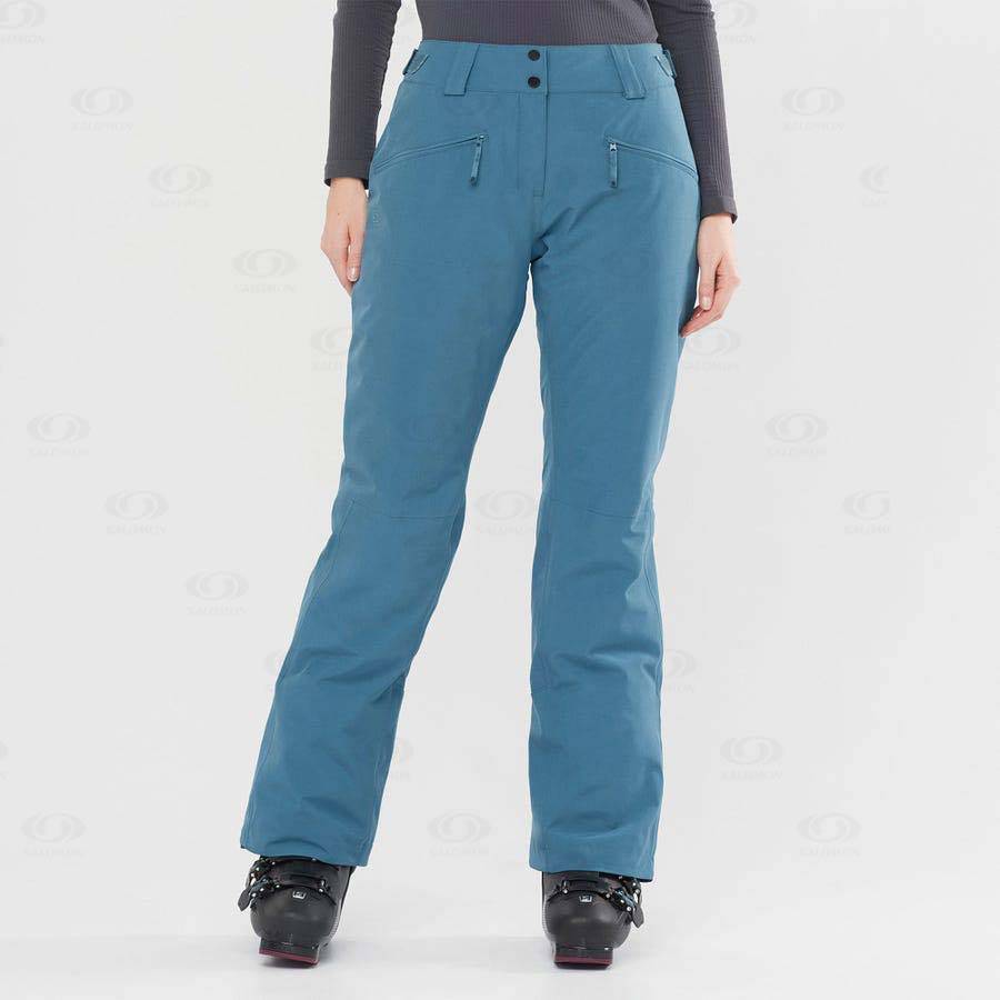 Pantalones De Esquí Salomon EDGE Mujer Turquesa | MX-M2294