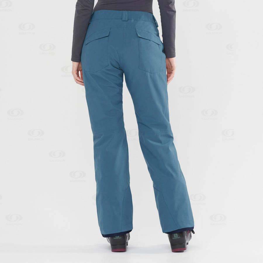 Pantalones De Esquí Salomon EDGE Mujer Turquesa | MX-M2294