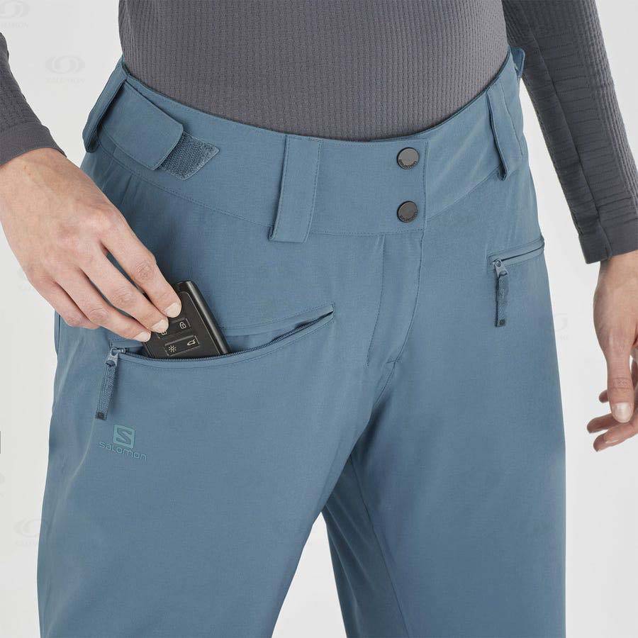 Pantalones De Esquí Salomon EDGE Mujer Turquesa | MX-M2294