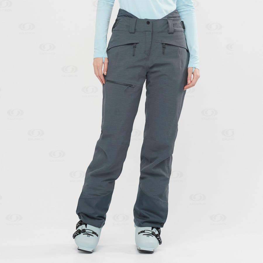 Pantalones De Esquí Salomon PROOF LIGHT Mujer Grises | MX-L1844