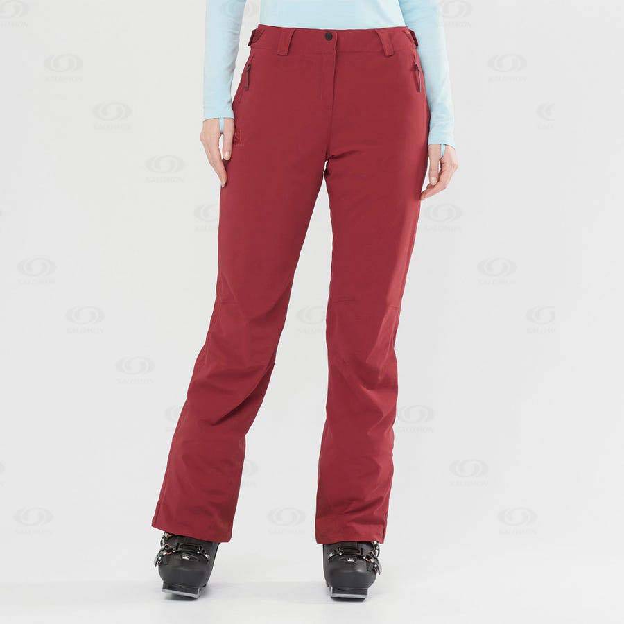 Pantalones De Esquí Salomon THE BRILLIANT Mujer Vino | MX-L1739