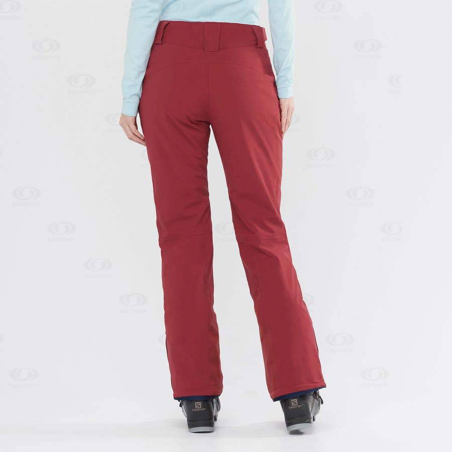 Pantalones De Esquí Salomon THE BRILLIANT Mujer Vino | MX-L1739