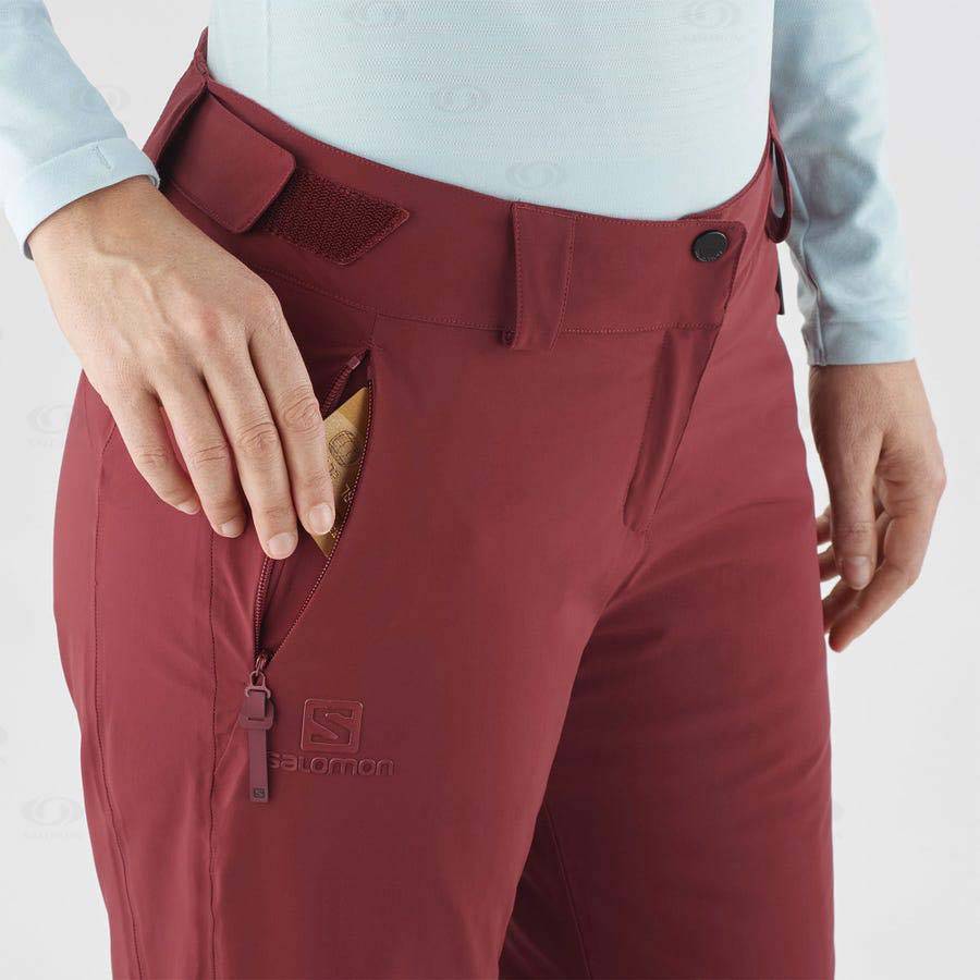 Pantalones De Esquí Salomon THE BRILLIANT Mujer Vino | MX-L1739