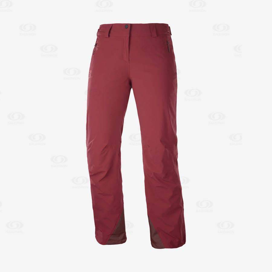 Pantalones De Esquí Salomon THE BRILLIANT Mujer Vino | MX-L1739