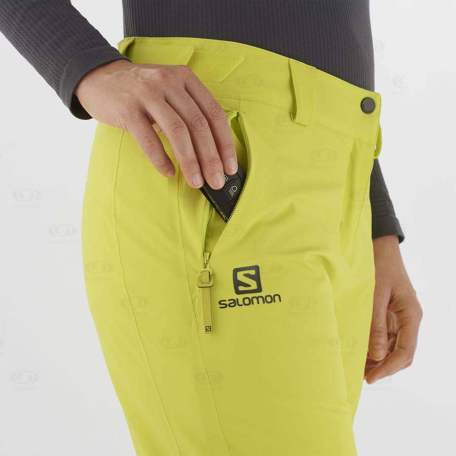 Pantalones De Esquí Salomon THE BRILLIANT Mujer Verdes | MX-L1886