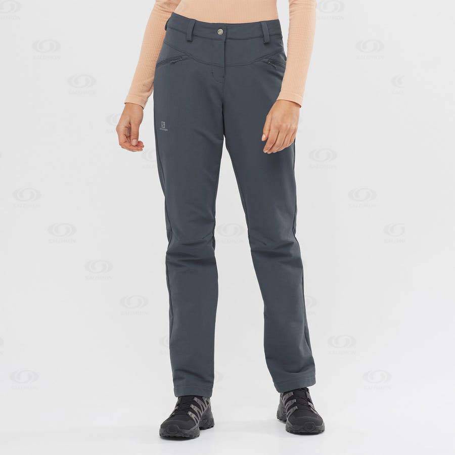 Pantalones Salomon WAYFARER STRAIGHT WARM Mujer Grises | MX-N1043