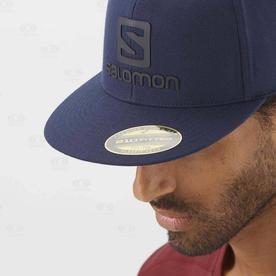 Sombreros Salomon LOGO CAP FLEXFIT® Hombre Azules | MX-N2618