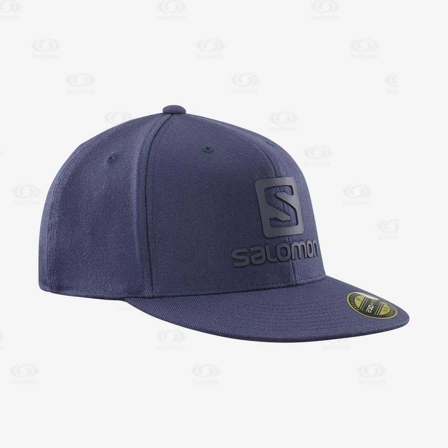 Sombreros Salomon LOGO CAP FLEXFIT® Hombre Azules | MX-N2618