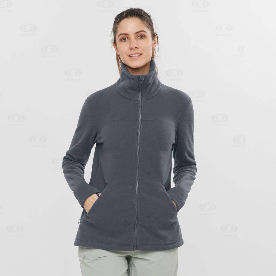 Sudadera Salomon ESSENTIAL COSY FLEECE Mujer Negros | MX-A1038