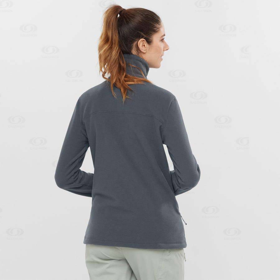 Sudadera Salomon ESSENTIAL COSY FLEECE Mujer Negros | MX-A1038