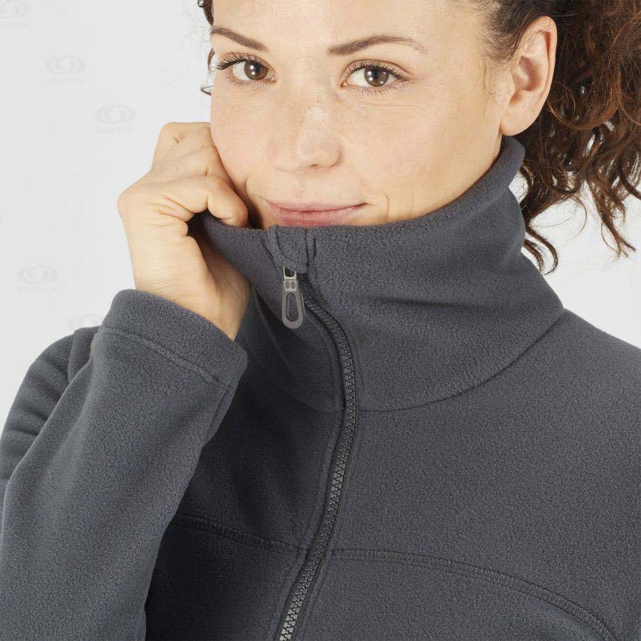 Sudadera Salomon ESSENTIAL COSY FLEECE Mujer Negros | MX-A1038