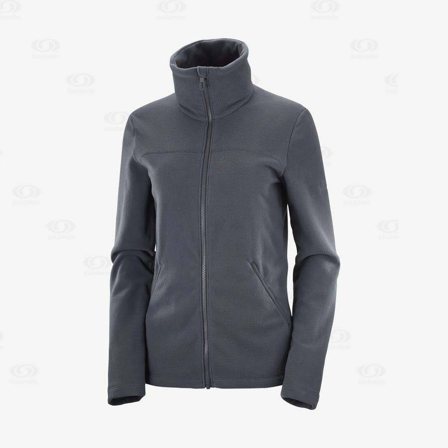 Sudadera Salomon ESSENTIAL COSY FLEECE Mujer Negros | MX-A1038