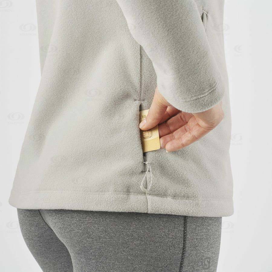 Sudadera Salomon ESSENTIAL COSY FLEECE Mujer Beige | MX-A1647